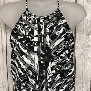 Parker Black and White Cropped Tank Ladies Size Small New With Tags  **